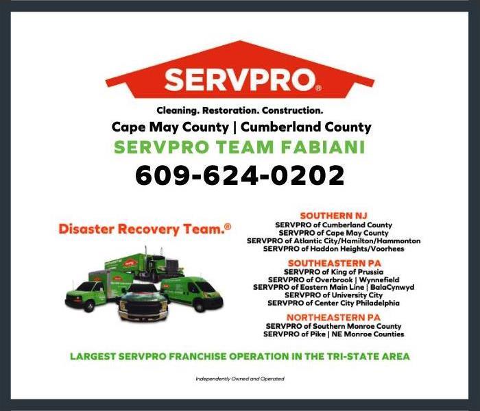 Servpro roof and office locations and photo of fleet trucks